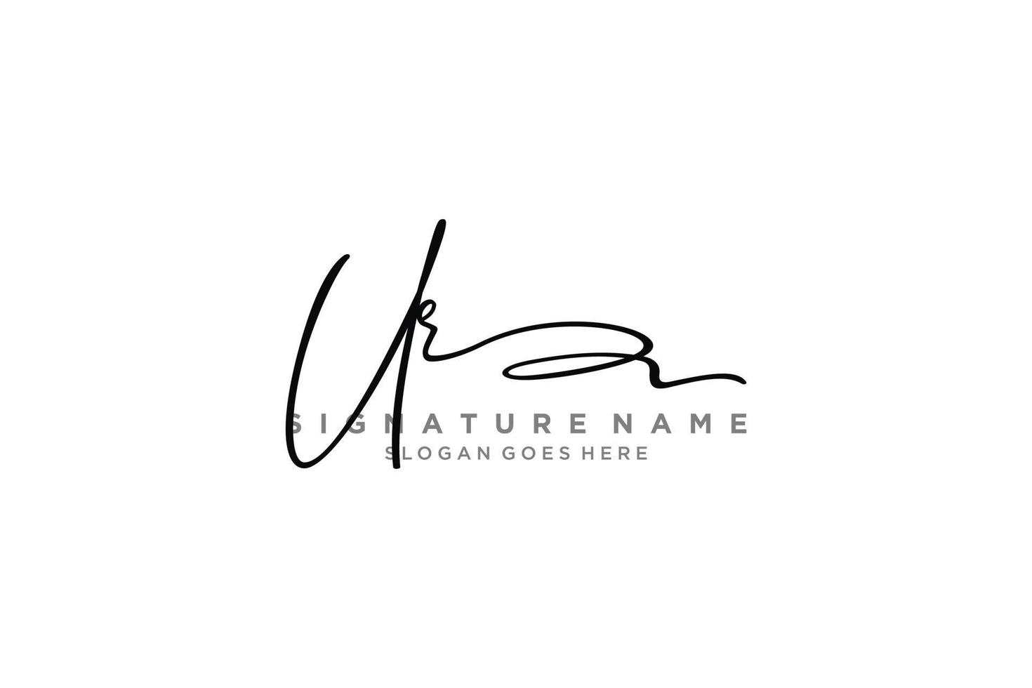 Initial UR Letter Signature Logo Template elegant design logo Sign Symbol template vector icon