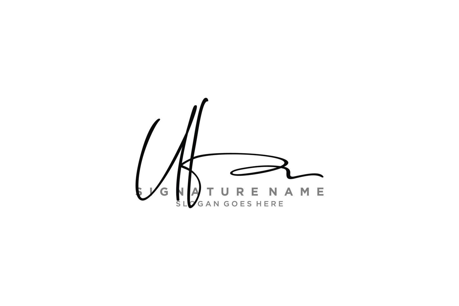 Initial UF Letter Signature Logo Template elegant design logo Sign Symbol template vector icon