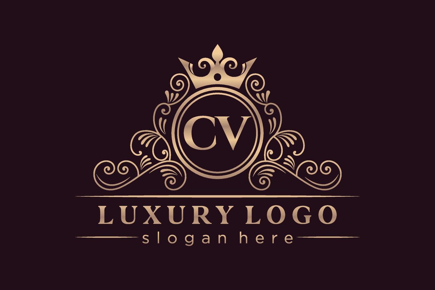 cv letra inicial oro caligráfico femenino floral dibujado a mano monograma heráldico antiguo estilo vintage diseño de logotipo de lujo vector premium