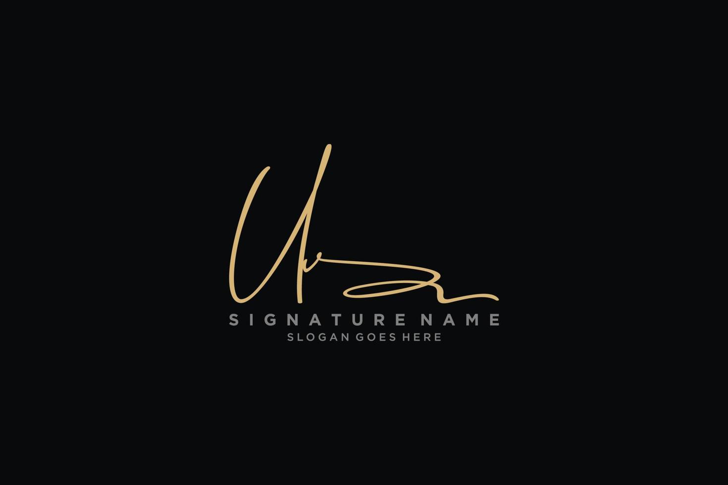 Initial UV Letter Signature Logo Template elegant design logo Sign Symbol template vector icon