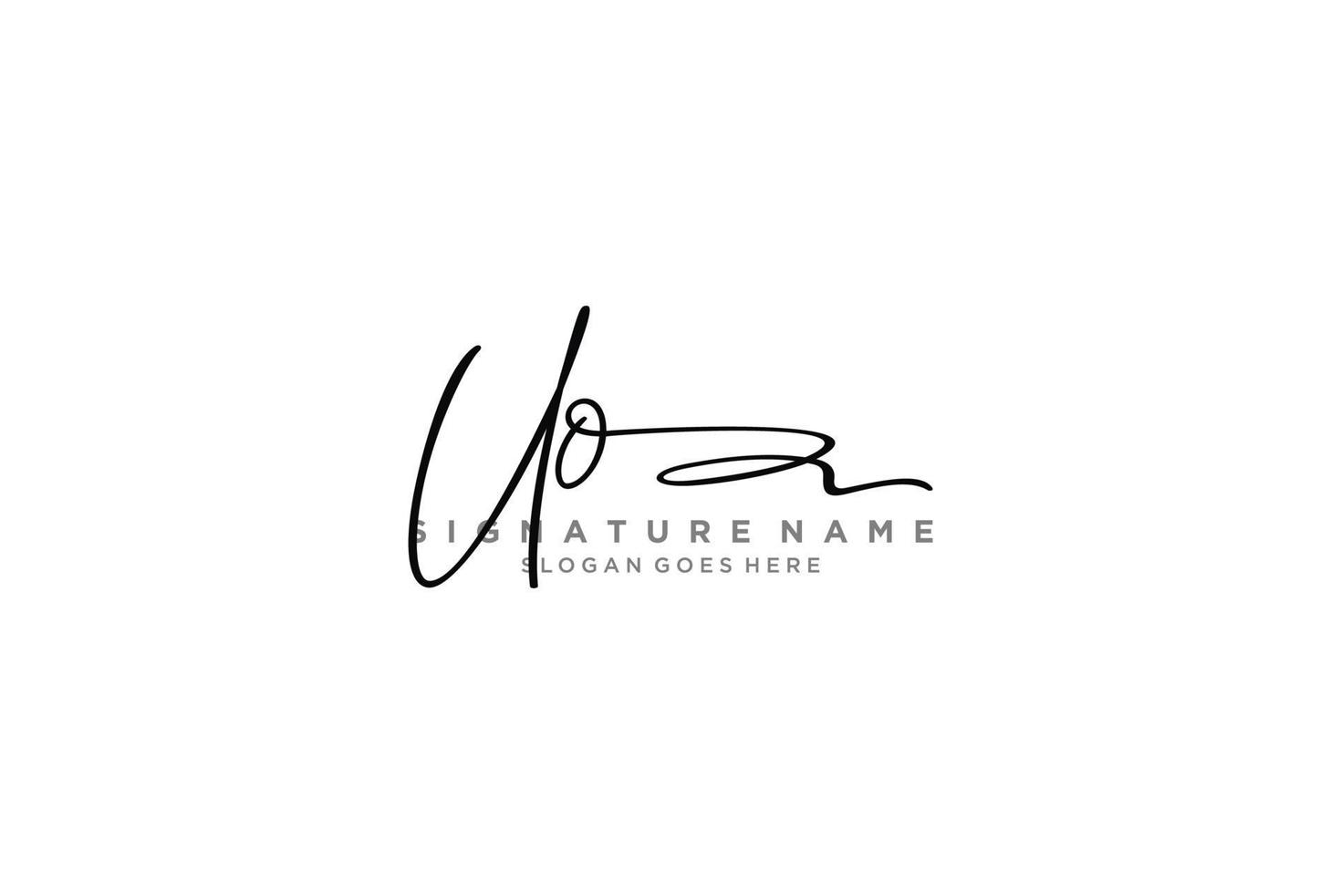 Initial UO Letter Signature Logo Template elegant design logo Sign Symbol template vector icon