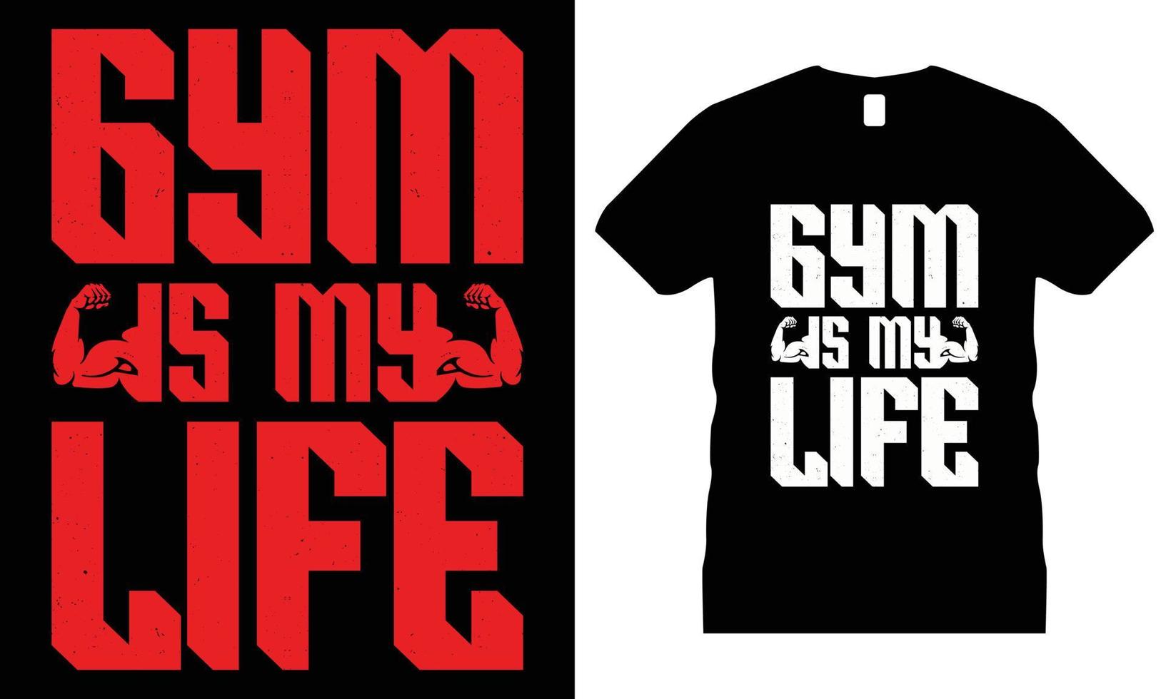 Gym or Fitness typography t-shirt Design Vector. Bodybuilder, training, exercise, barbell, vector