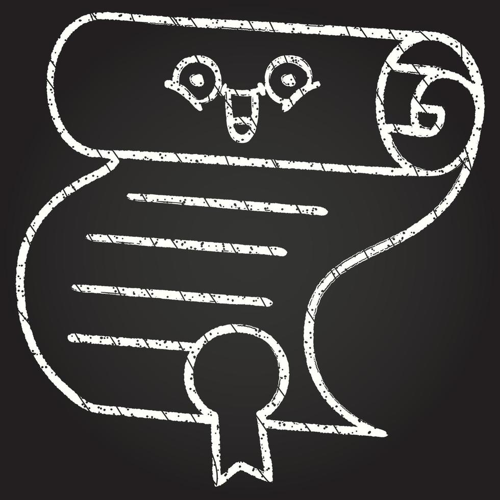 Scrolled Document Chalk Drawing vector