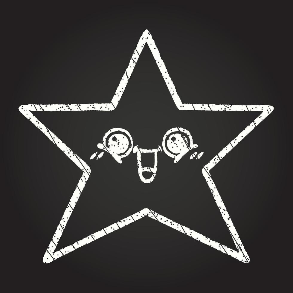 Star Chalk Drawing vector