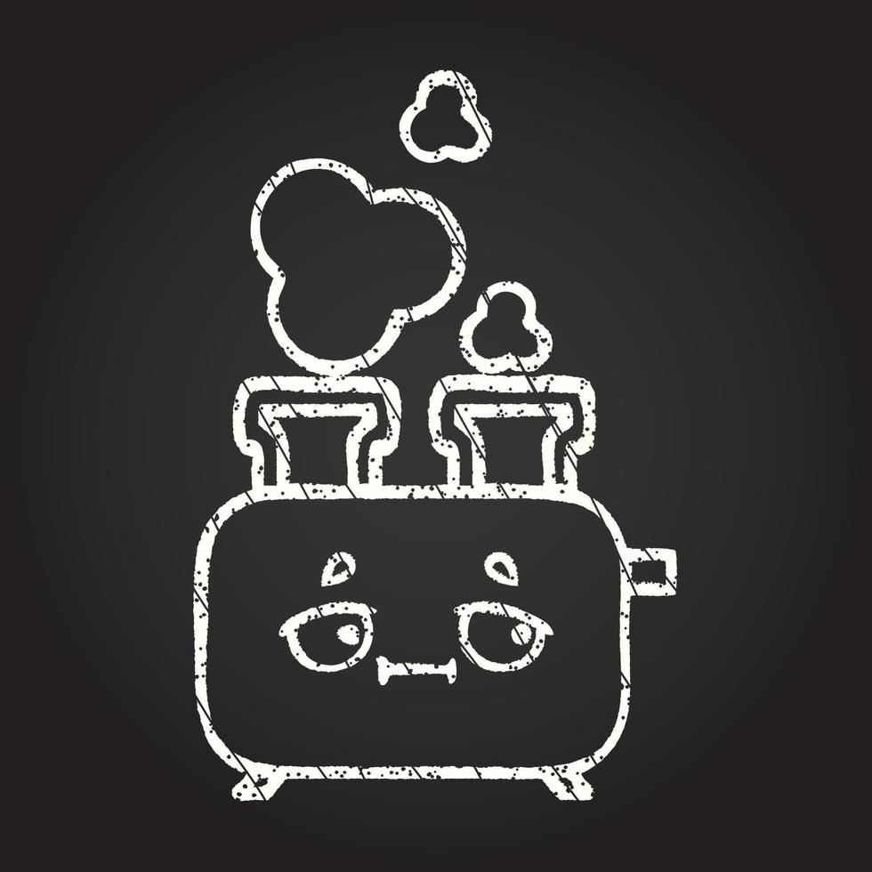 Toaster Chalk Drawing vector