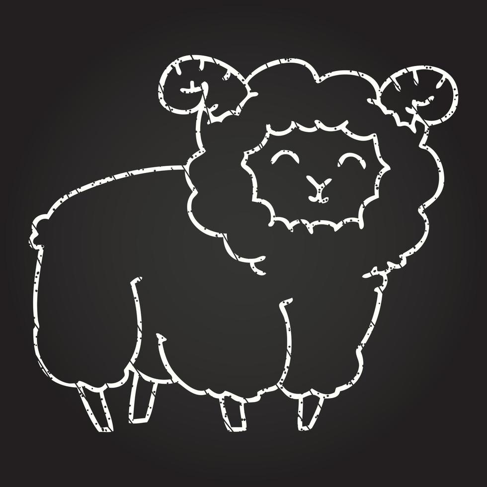 Sheep Chalk Drawing vector