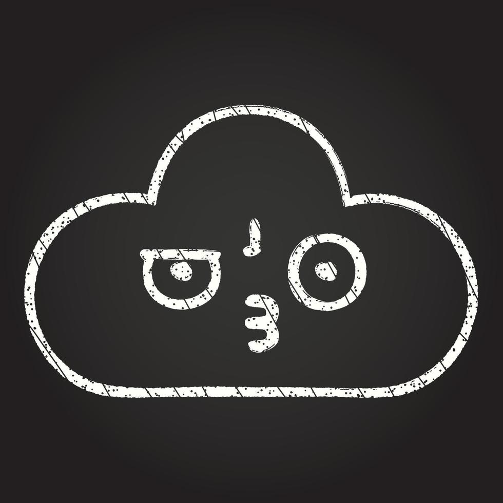 Storm Cloud Chalk Drawing vector