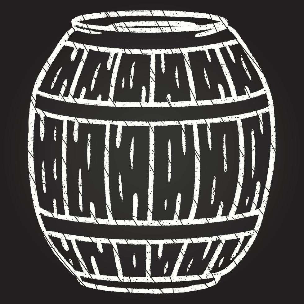 Beer Barrel Chalk Drawing vector