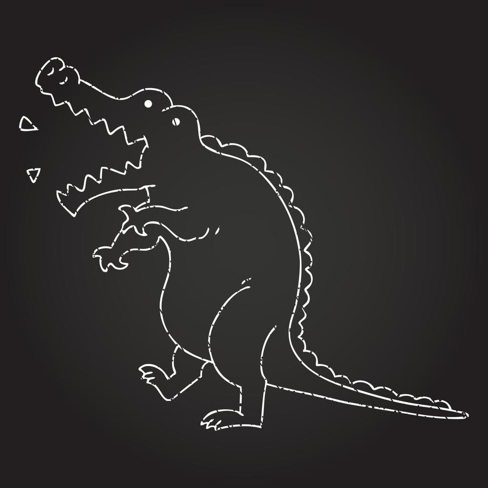 Crocodile Chalk Drawing vector