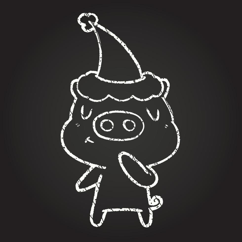 Pig Chalk Drawing vector