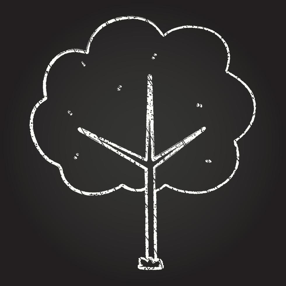 Tree Chalk Drawing 13109129 Vector Art at Vecteezy