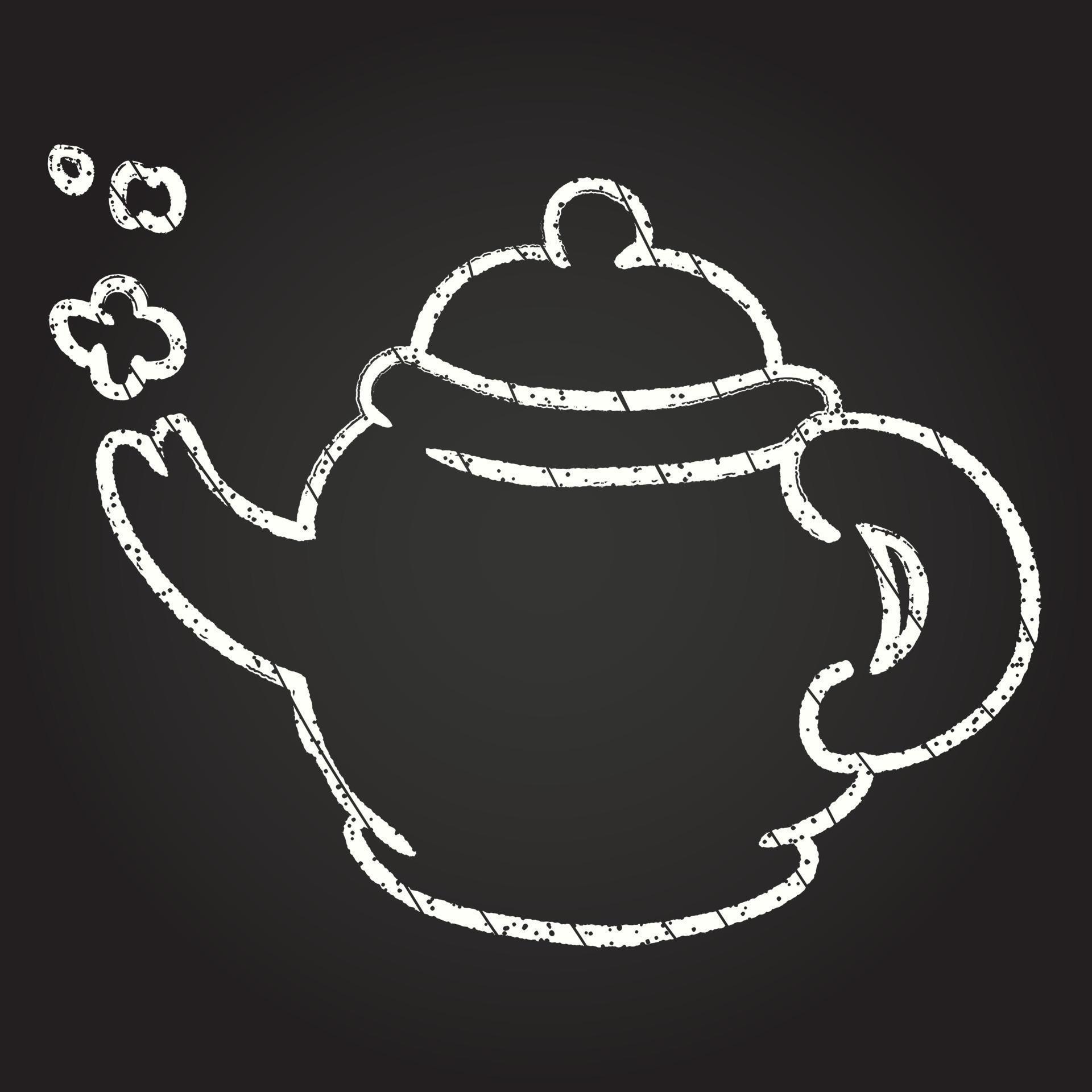 Teapot Chalk Drawing 13109174 Vector Art at Vecteezy