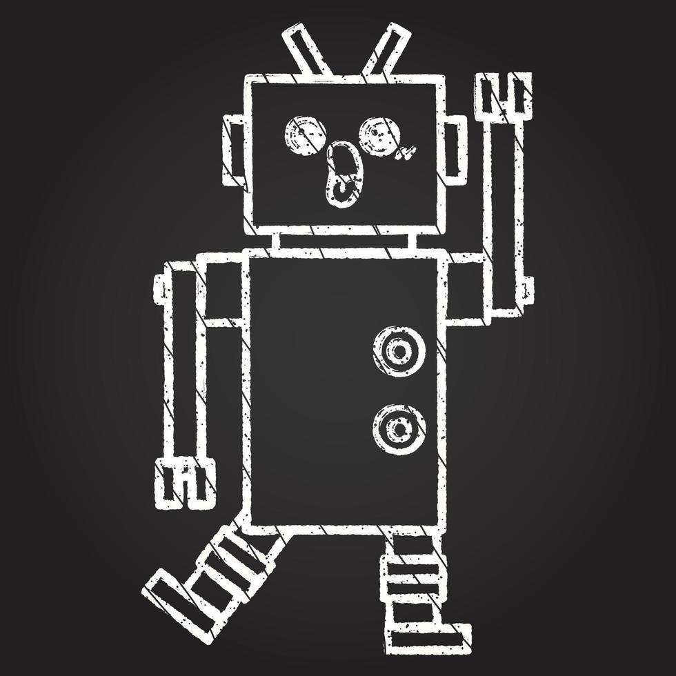 Robot Chalk Drawing 13109175 Vector Art at Vecteezy