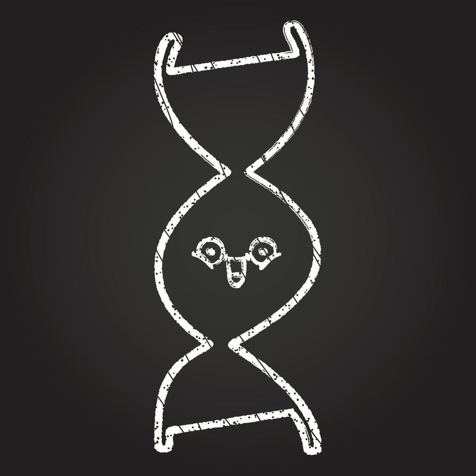 DNA Chalk Drawing vector