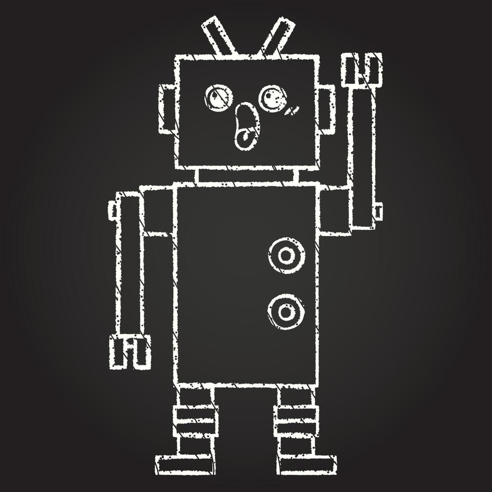 Robot Chalk Drawing 13109230 Vector Art at Vecteezy
