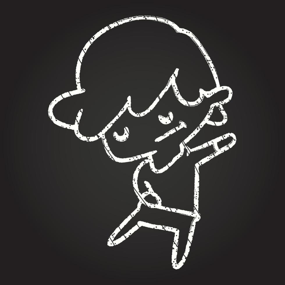 Dancing Man Chalk Drawing vector