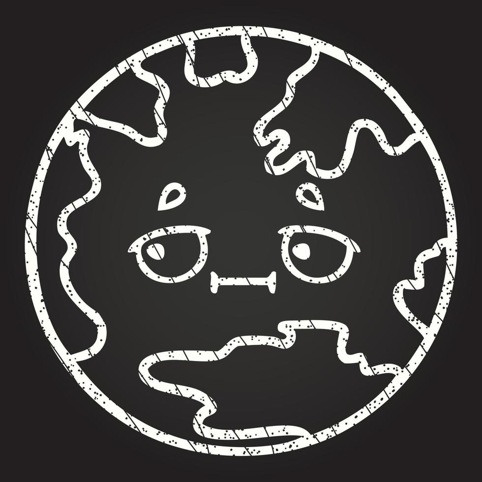 The Earth Chalk Drawing vector