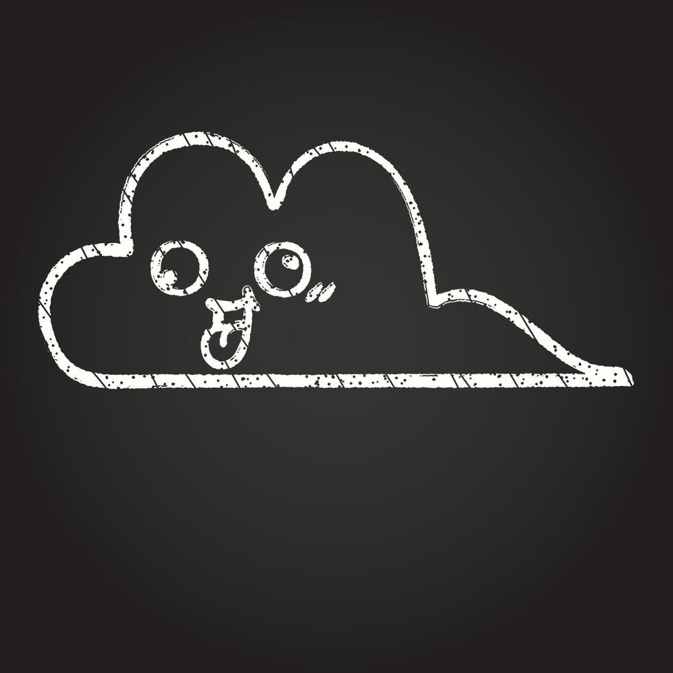 Cloud Chalk Drawing vector