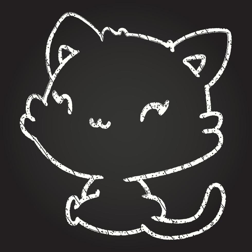 Cat Chalk Drawing vector