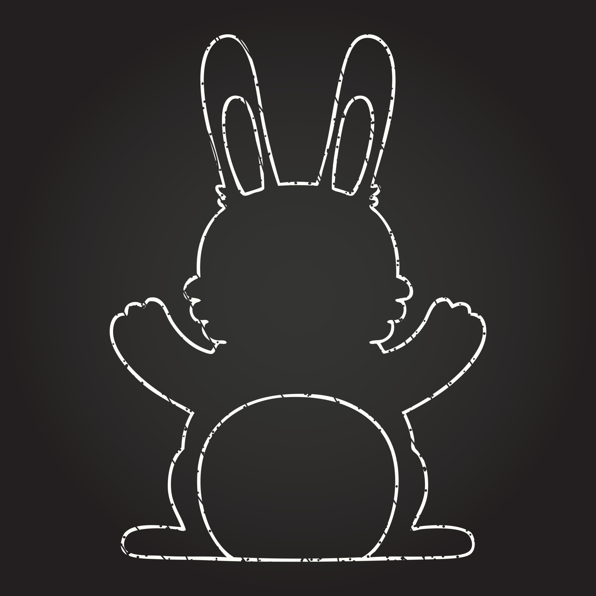 Rabbit Chalk Drawing 13109298 Vector Art at Vecteezy