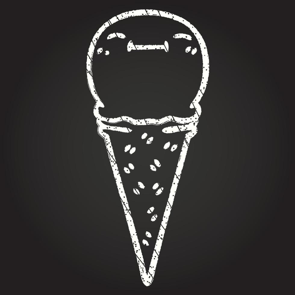dibujo de tiza de helado vector