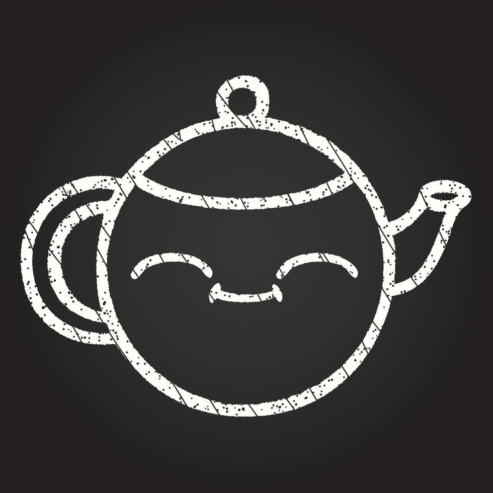 Teapot Chalk Drawing vector