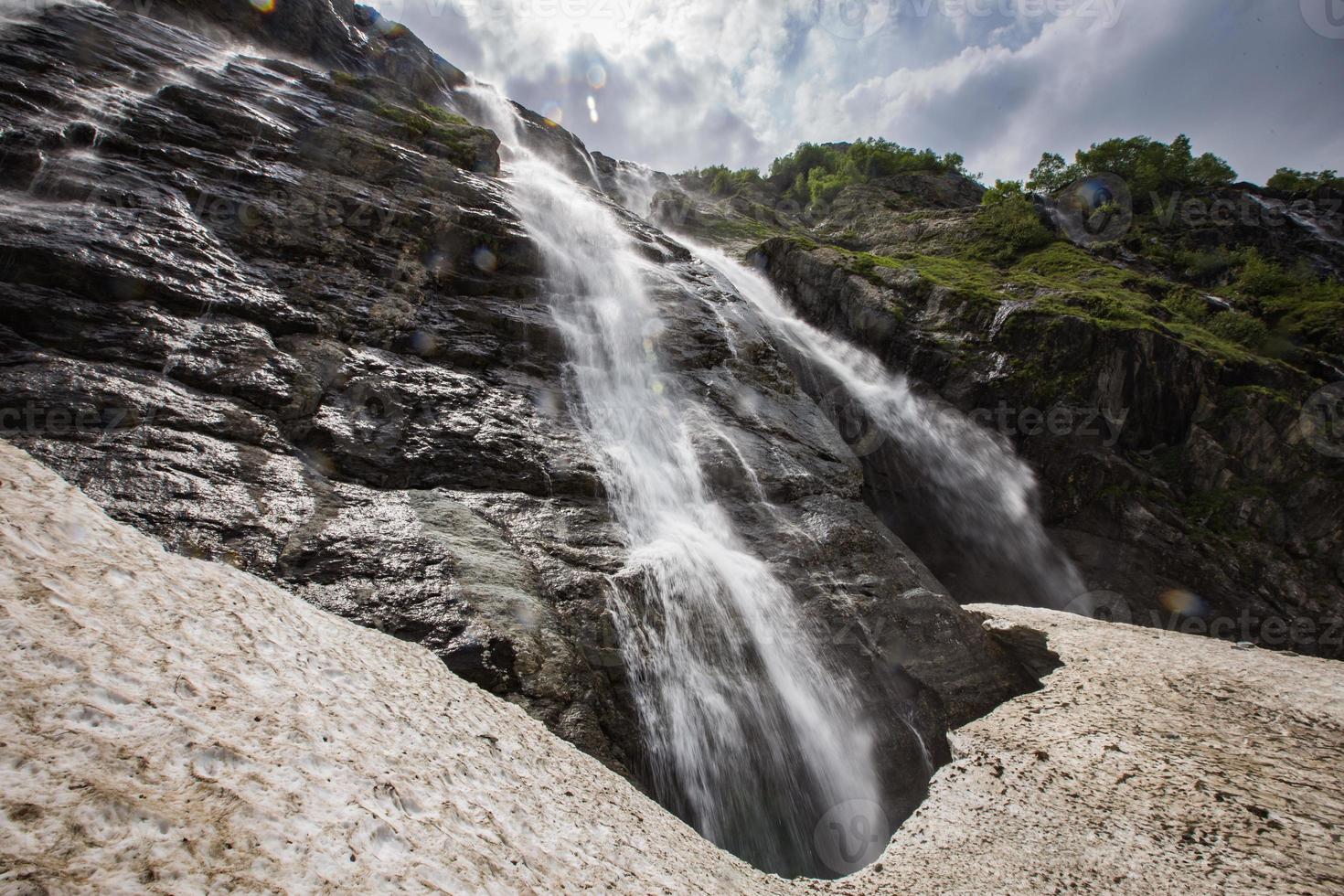 waterfalls in Caucasus Mountains photo