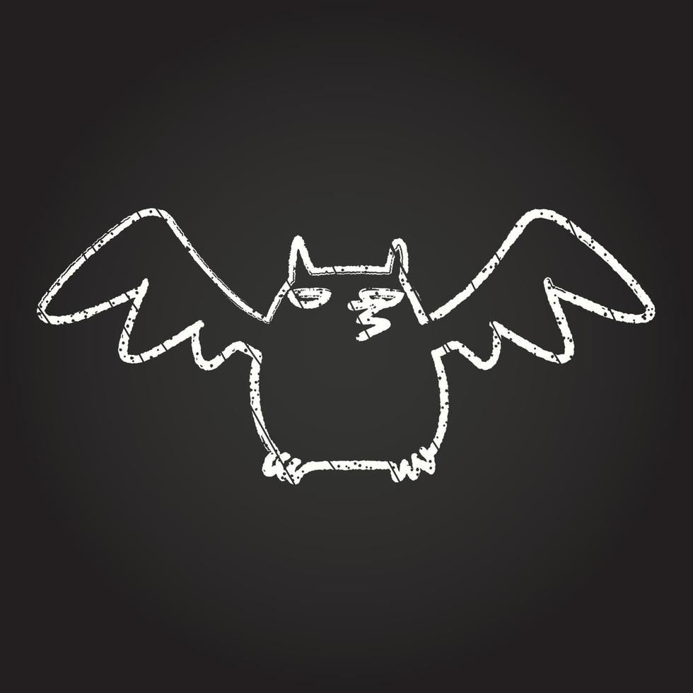 Bat Chalk Drawing vector