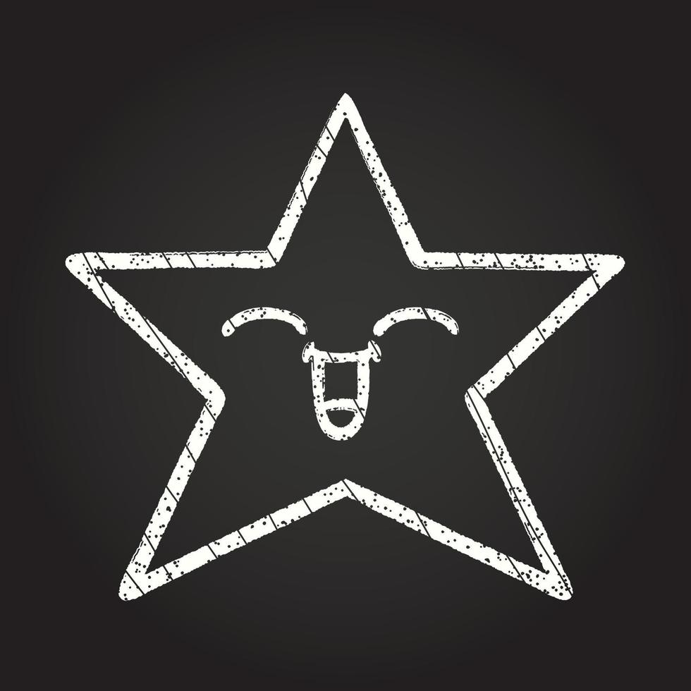 Star Chalk Drawing vector