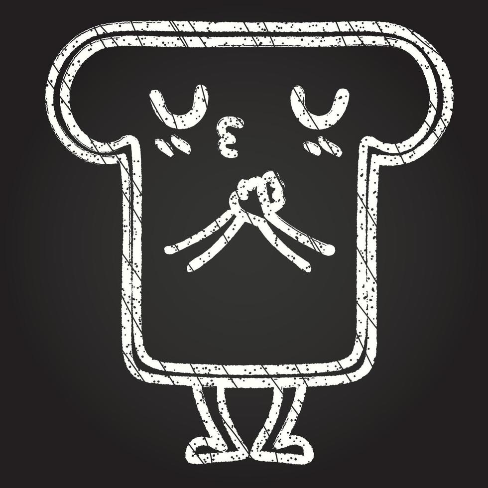 Toast Chalk Drawing vector