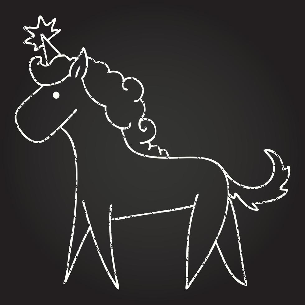 Unicorn Chalk Drawing vector