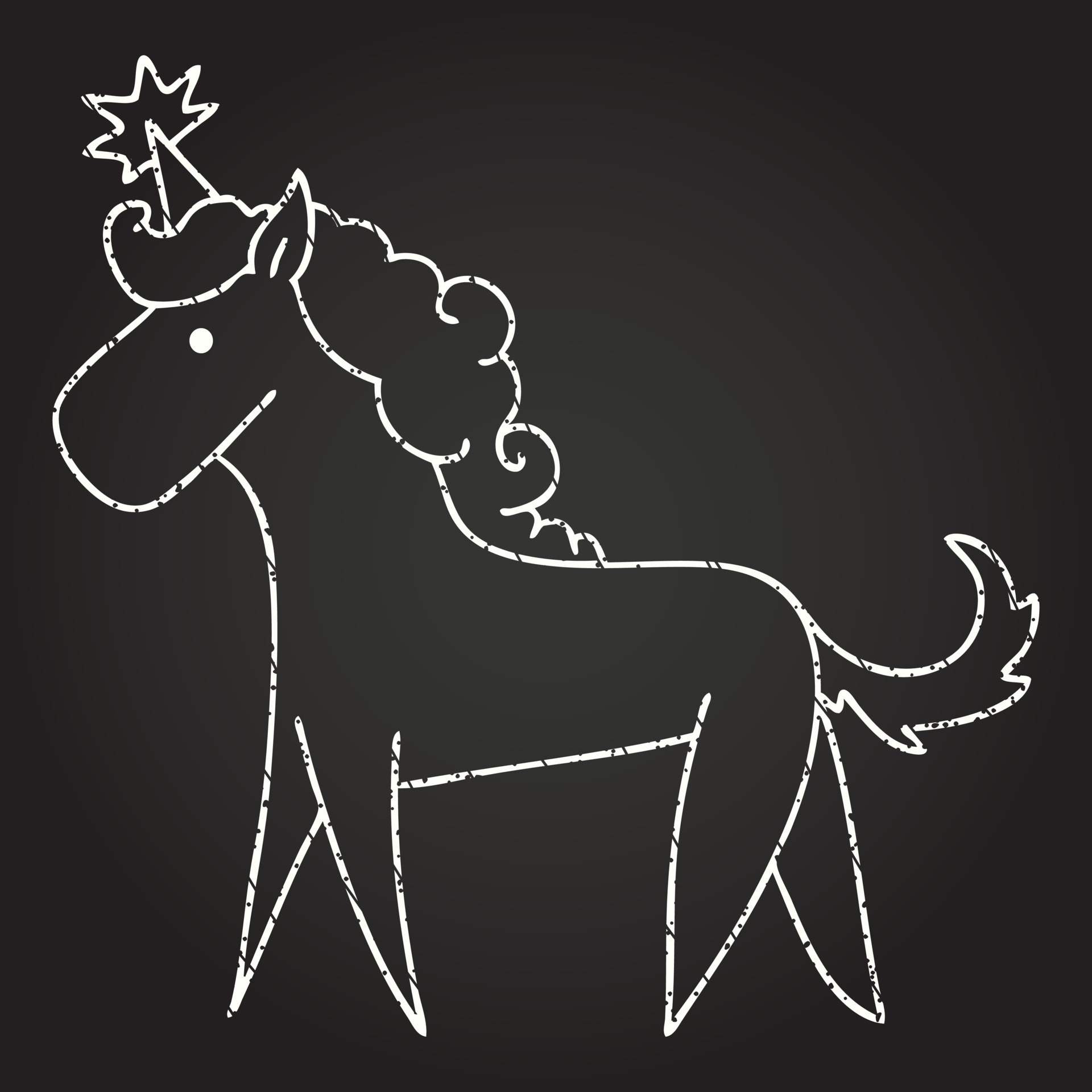 Unicorn Chalk Drawing 13109558 Vector Art at Vecteezy