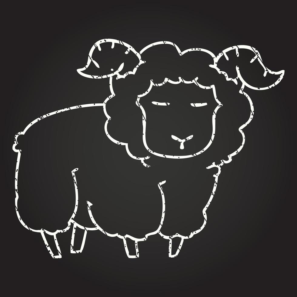 Sheep Chalk Drawing vector
