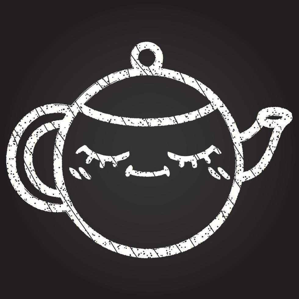 Teapot Chalk Drawing vector