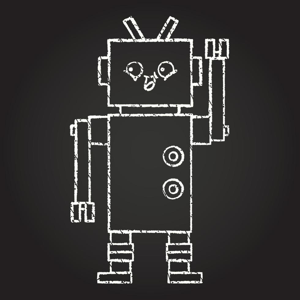 Robot Chalk Drawing 13109663 Vector Art at Vecteezy