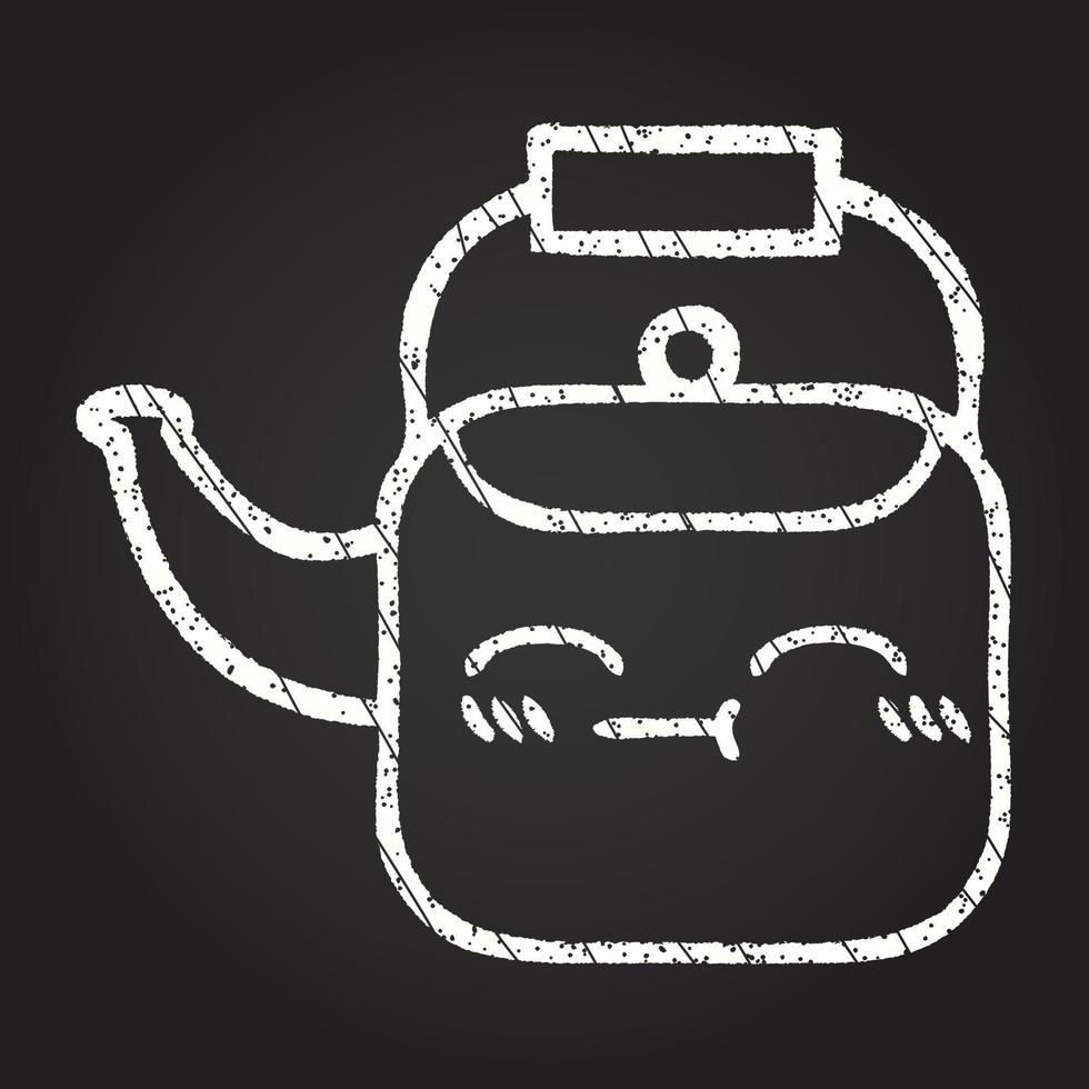 Kettle Chalk Drawing vector