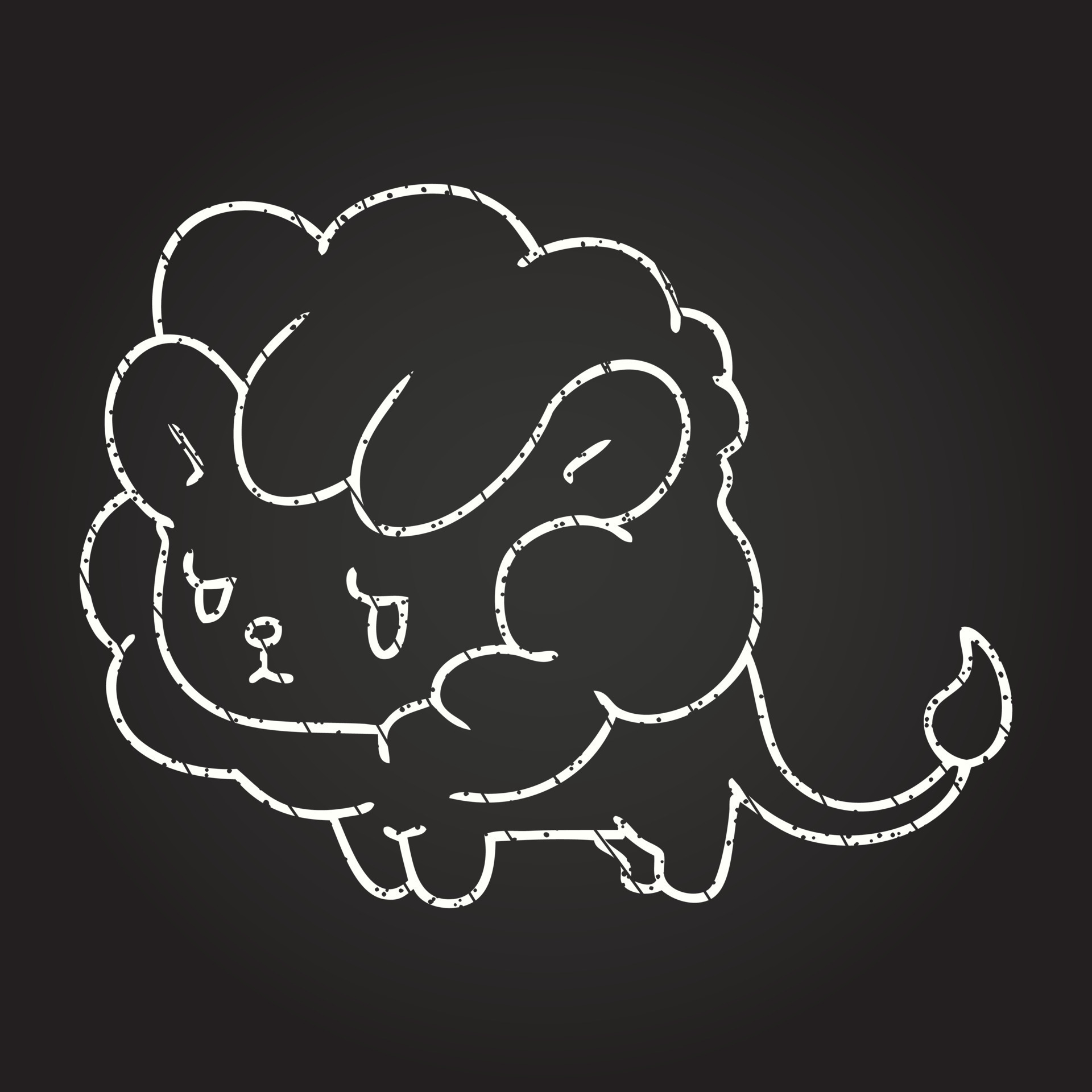 Cute Lion Chalk Drawing 13109668 Vector Art at Vecteezy