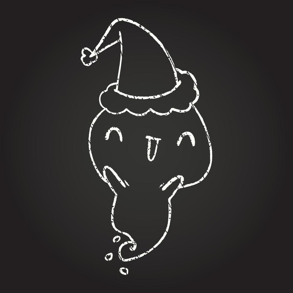 Festive Ghost Chalk Drawing vector