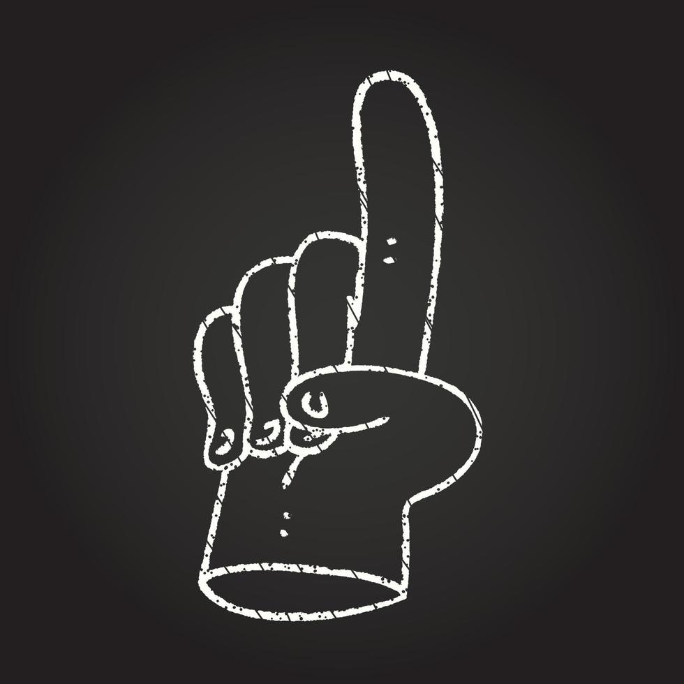 Pointing Hand Chalk Drawing vector