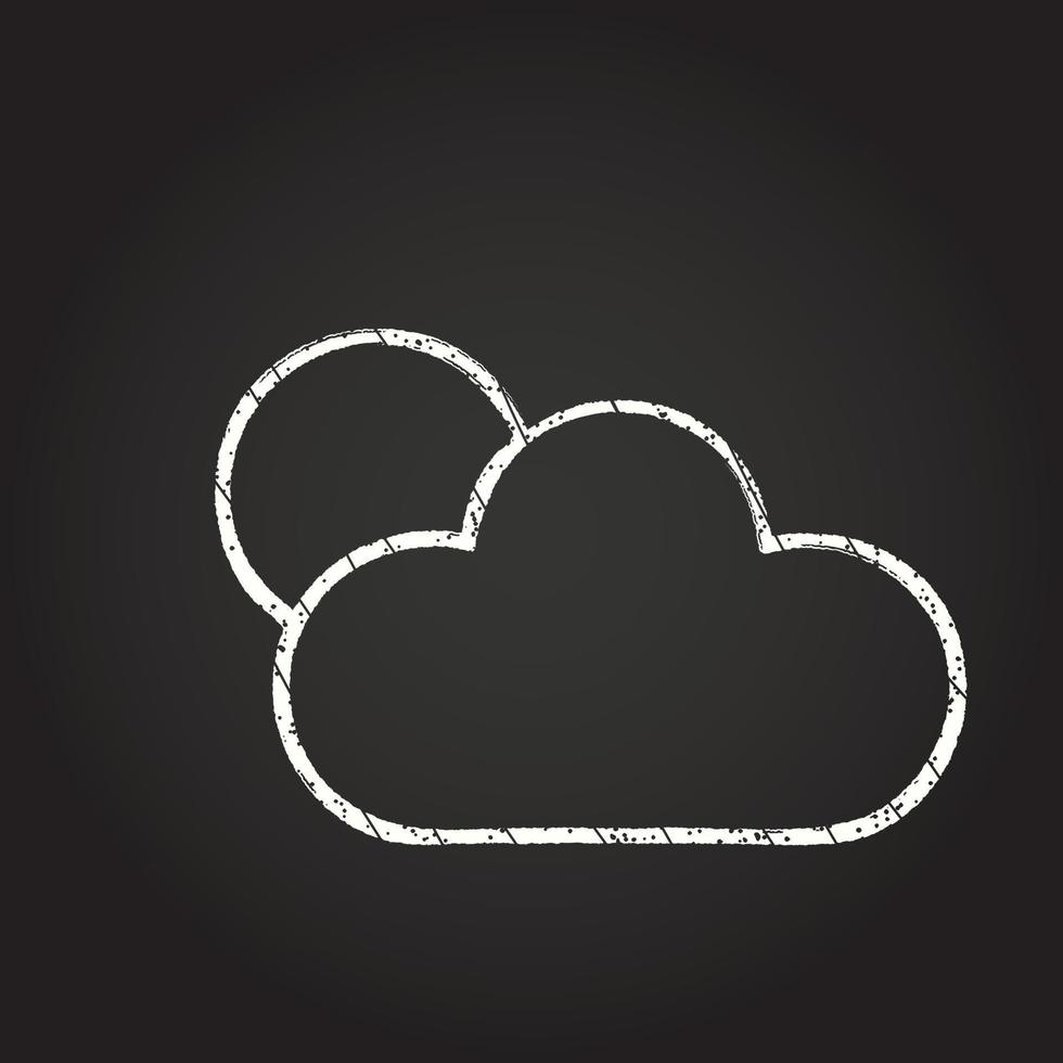 Storm Cloud Chalk Drawing vector