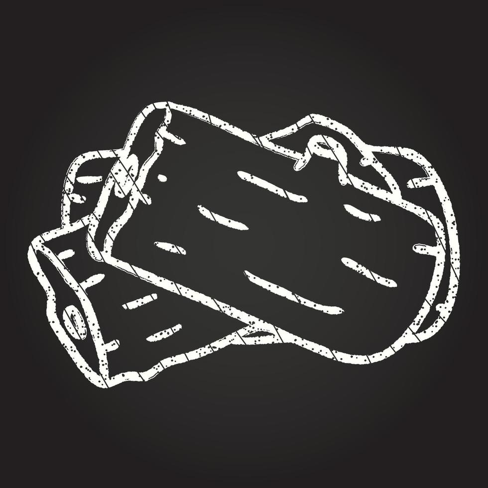 Logs Chalk Drawing vector