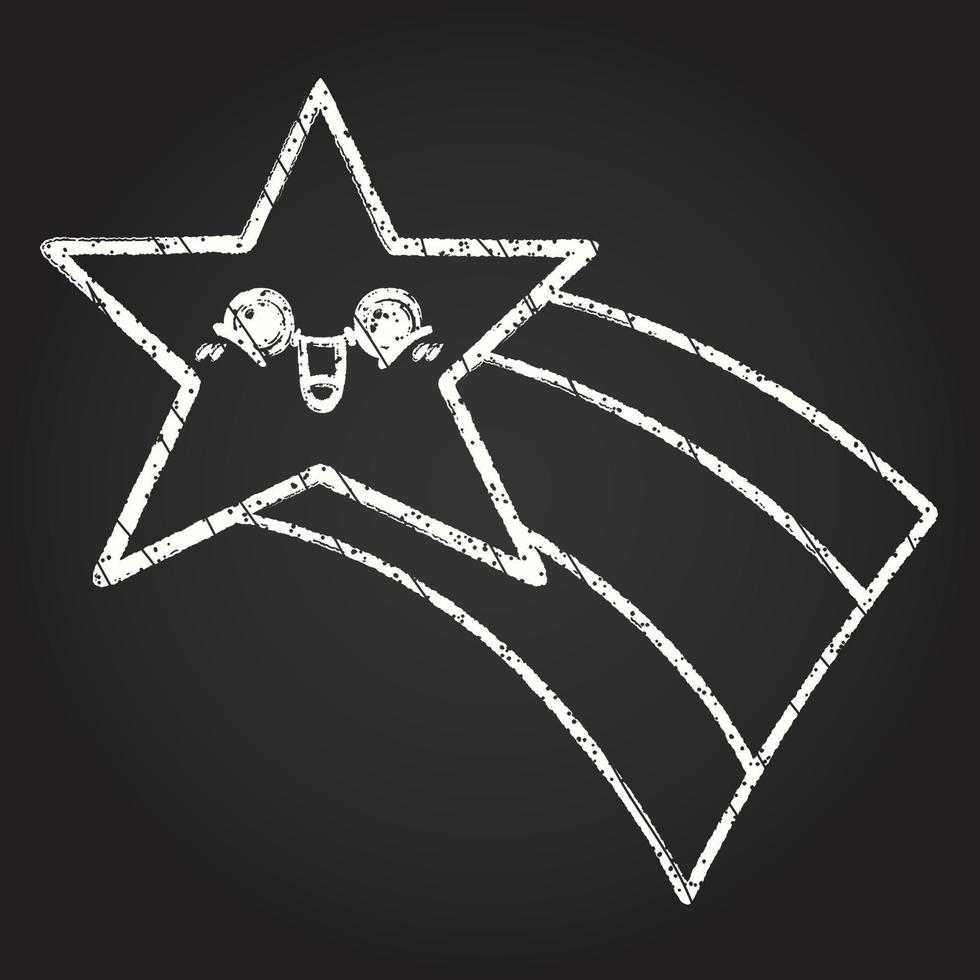 dibujo de tiza estrella vector