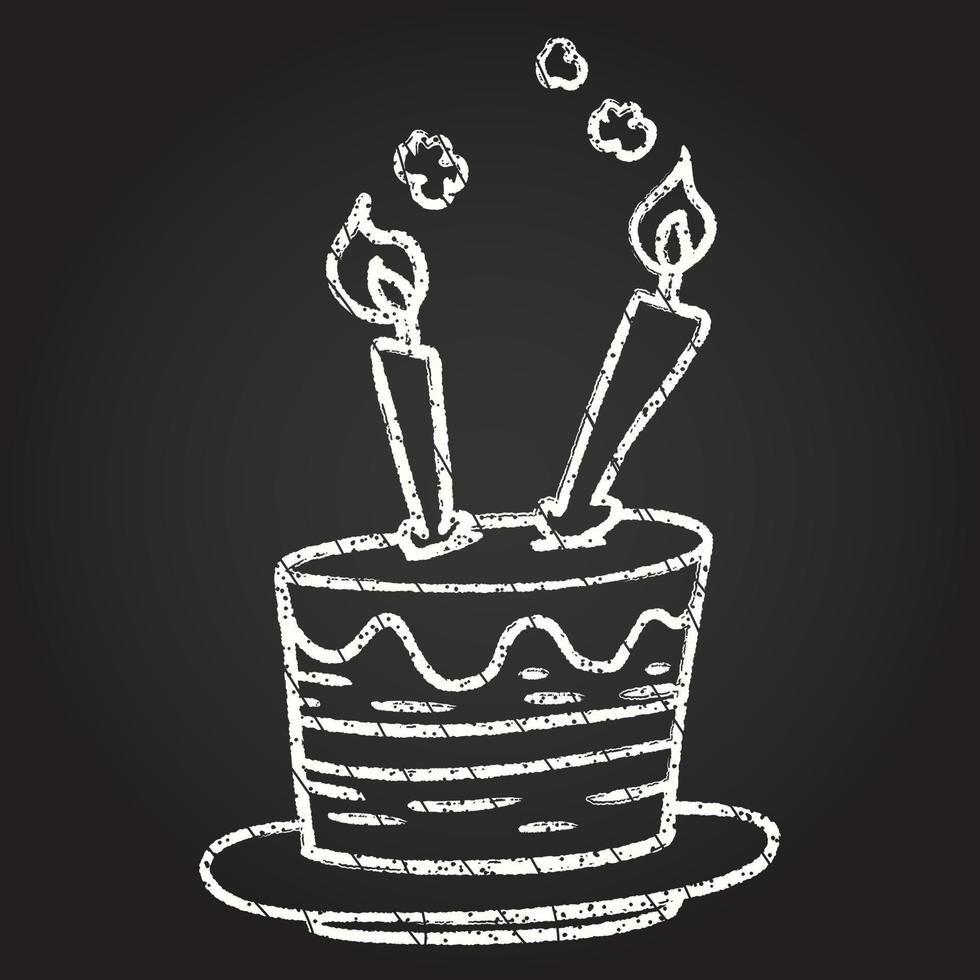 Cake Chalk Drawing vector