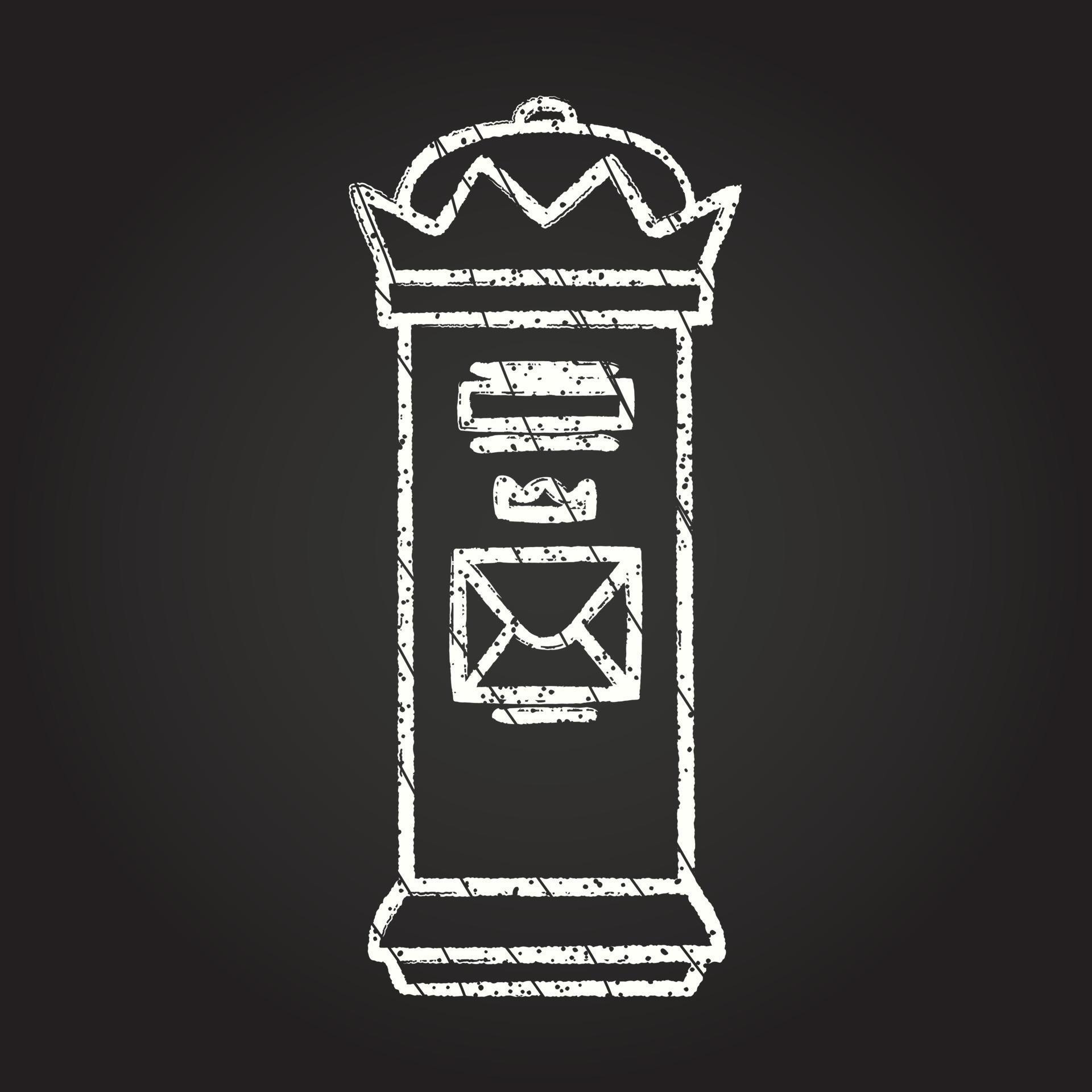 Post Box Chalk Drawing 13109885 Vector Art at Vecteezy