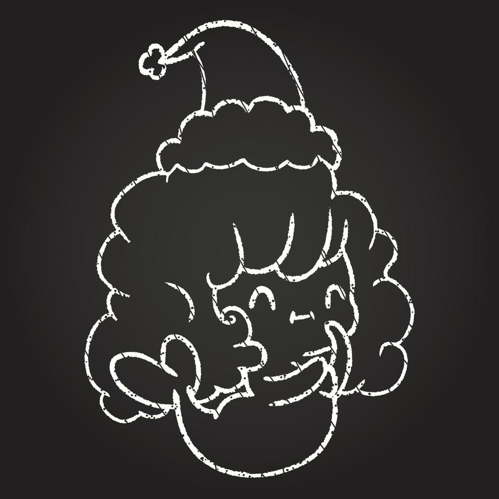 Christmas Ghost Chalk Drawing vector