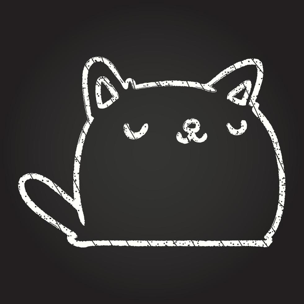 Cat Chalk Drawing vector