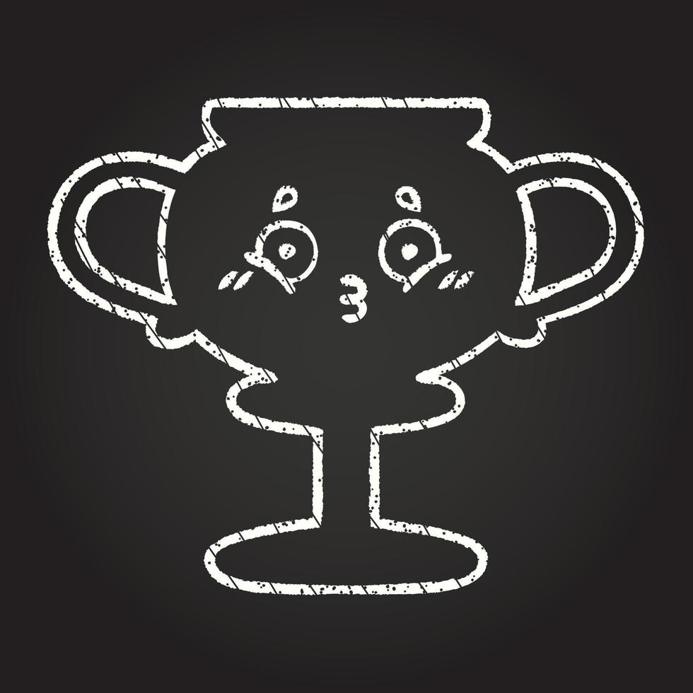 Trophy Chalk Drawing vector