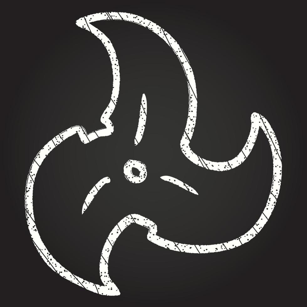 Throwing Star Chalk Drawing vector