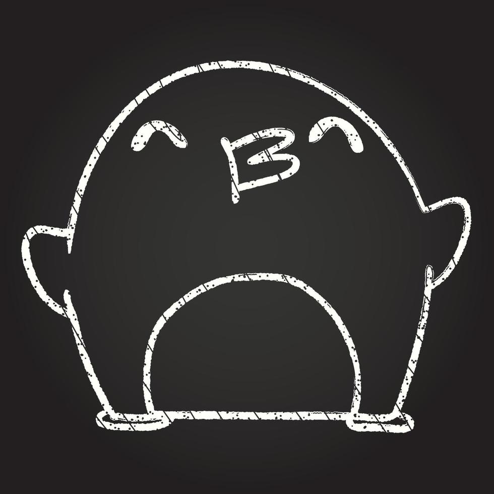 Penguin Chalk Drawing vector