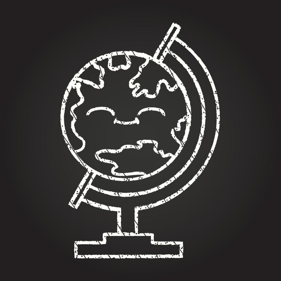 Geography Globe Chalk Drawing vector